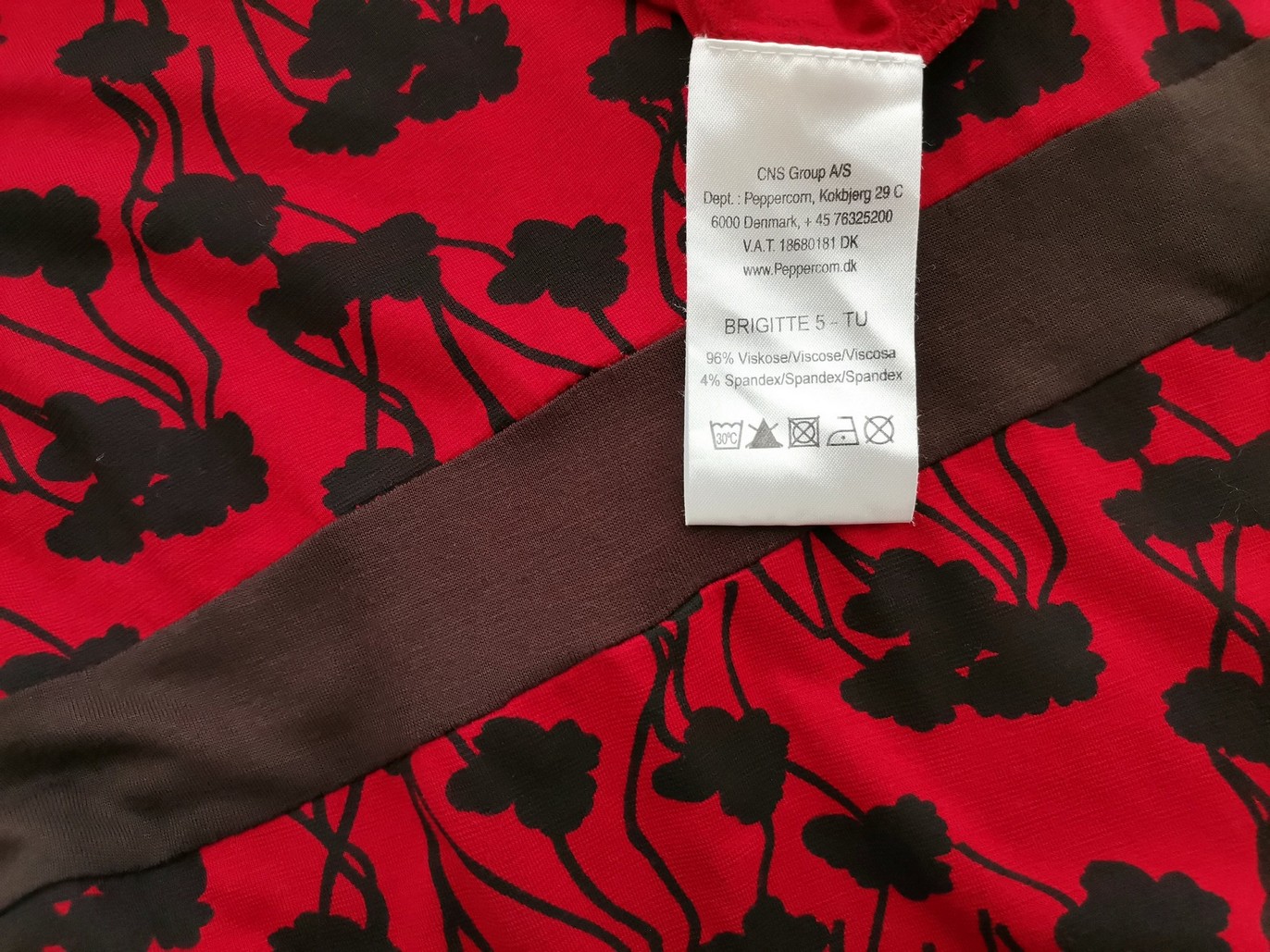 Peppercorn Size M Color Czerwony W łódkę Sukienka Mini Krótki rękaw Krótka Fabric Wiskoza