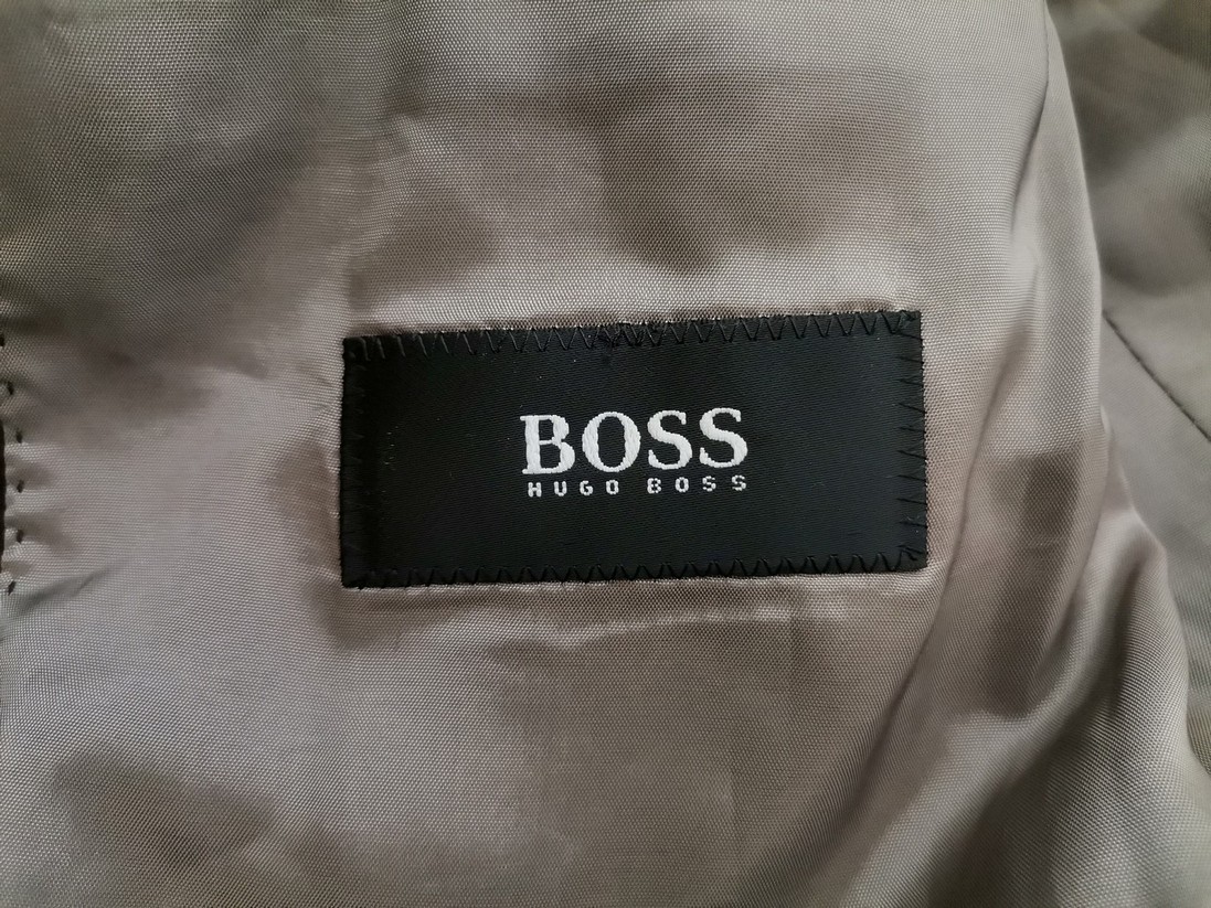 Hugo Boss Size 48 (XL) Color Czarny Pasy Męska Marynarka Długi rękaw Fabric Wełna Jagnięca