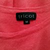 Tricot Size M Color Różowy Dekolt U Bluzka Bezrękawnik Fabric Len 100%