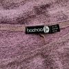 Boohoo Size 20 (48) Color Fioletowy Okrągły dekolt Sukienka Prosta Długi rękaw Do Kolan