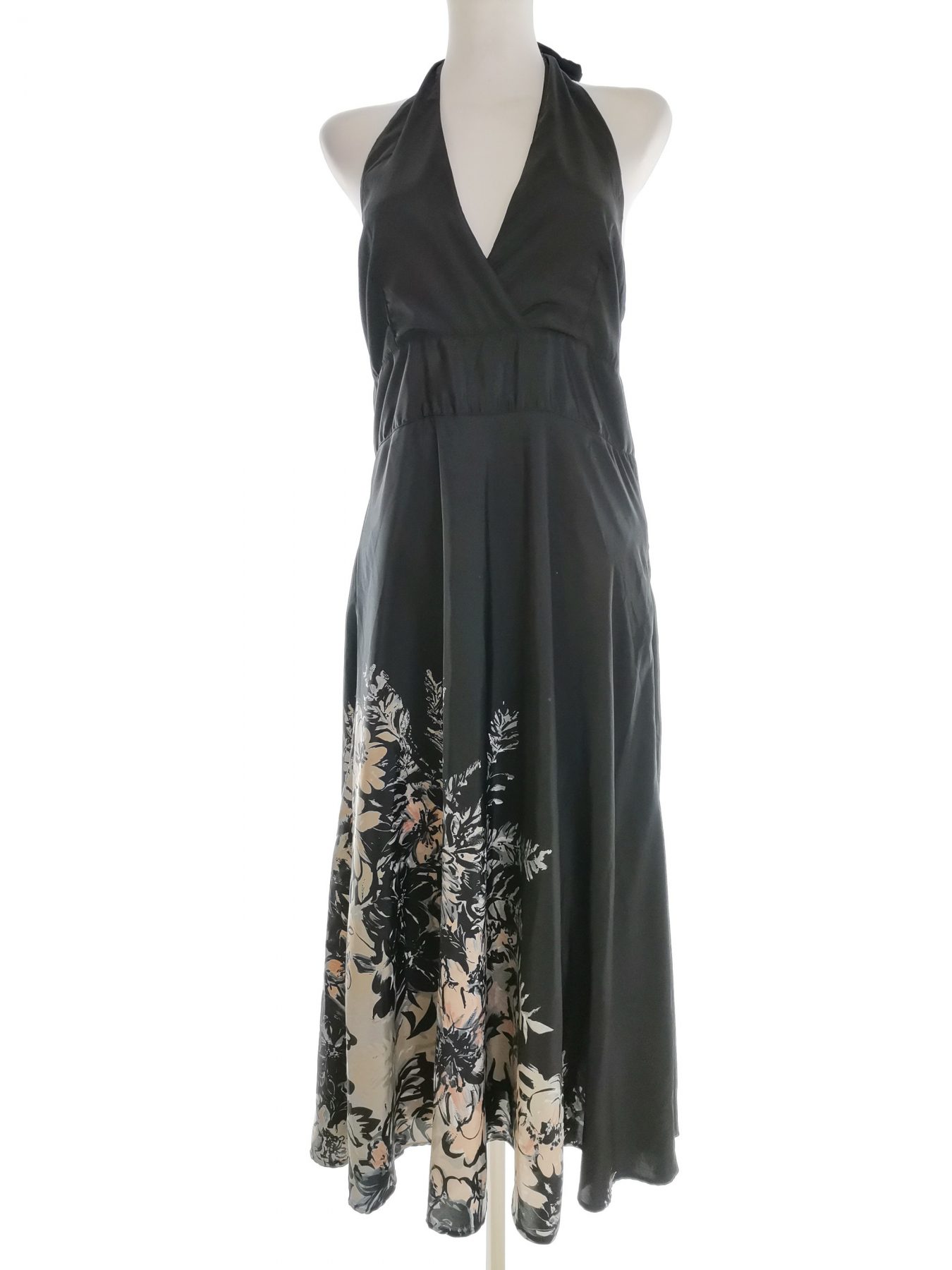 Vero moda Size 42 Color Czarny Halter Sukienka Maxi Bezrękawnik Długa