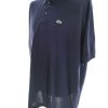 Lacoste Size 9 (XXXL) Color Granatowy Kołnierz Męska Koszula Polo Krótki rękaw Fabric Bawełna 100%