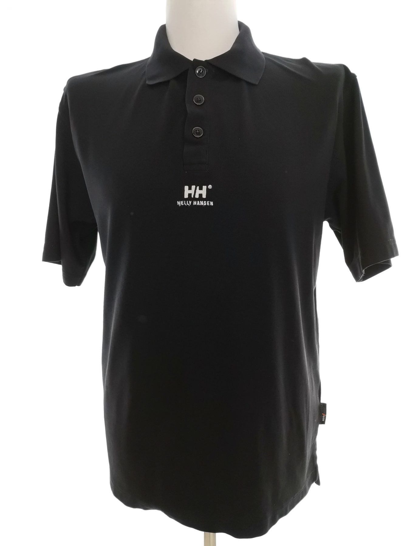 HELLY HANSEN Size M Color Czarny Kołnierz Męska Koszula Polo Krótki rękaw