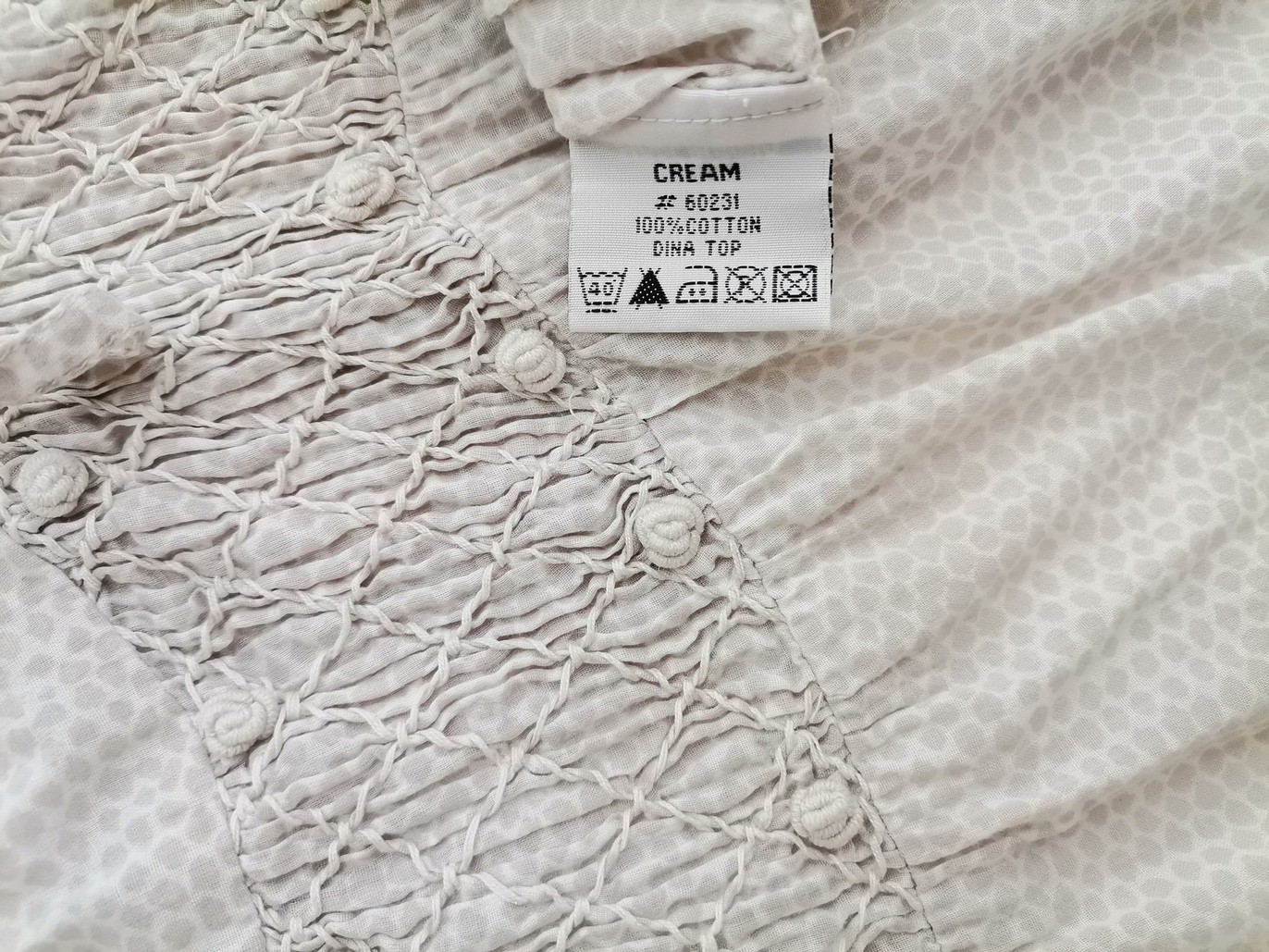 Cream Size 36 Color Szary Dekolt Serce Bluzka Bezrękawnik Fabric Bawełna 100%