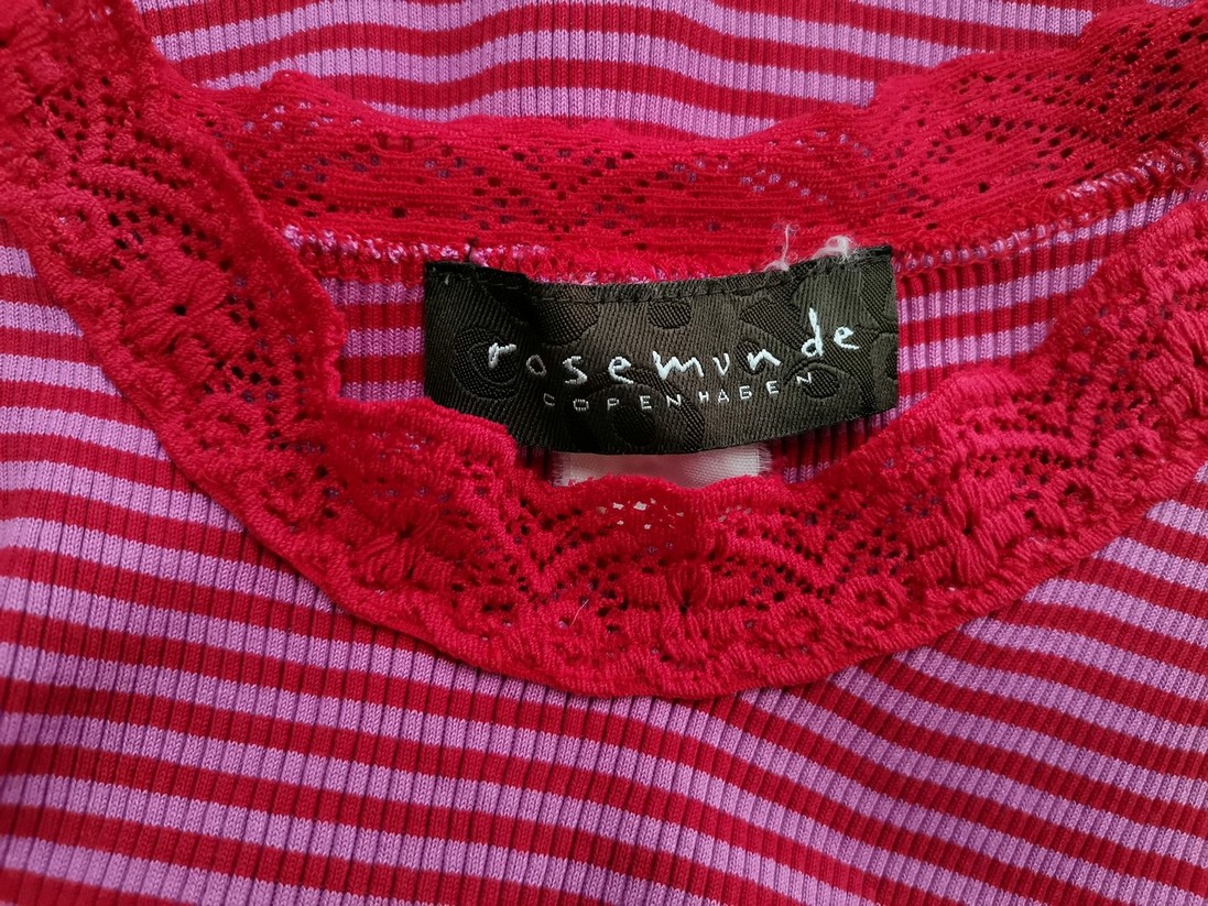 Rosemunde Size 34/36 Color Różowy Pasy Okrągły dekolt Bluzka Bezrękawnik