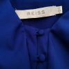 Reiss Size 6 (34) Color Niebieski Drapowany dekolt Sukienka Sweterkowa Długi rękaw Do Kolan