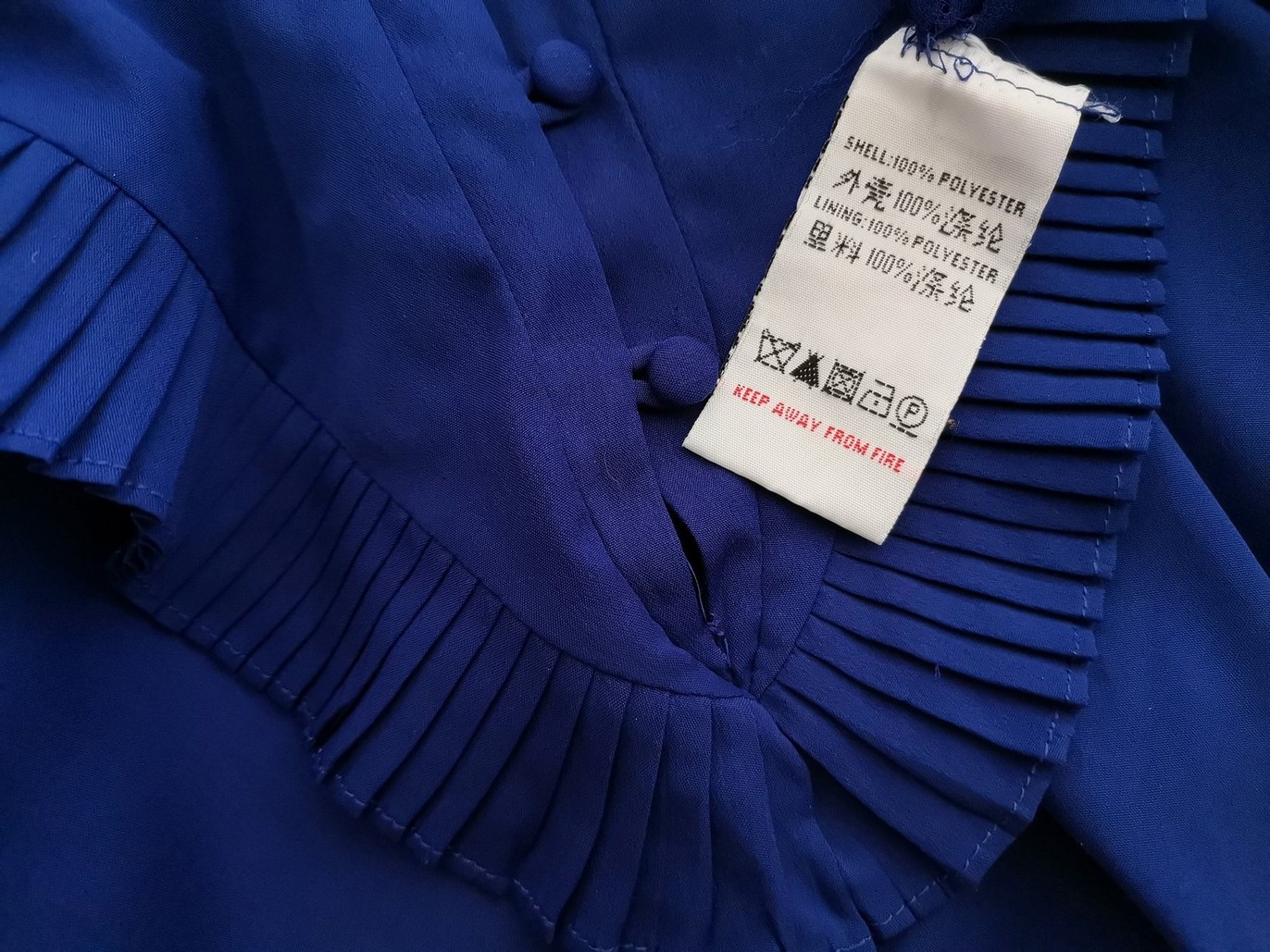 Reiss Size 6 (34) Color Niebieski Drapowany dekolt Sukienka Sweterkowa Długi rękaw Do Kolan