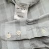 Jaeger Size XXL Color Niebieski Krata Kołnierz Męska Koszula Casual Długi rękaw Fabric Bawełna 100%