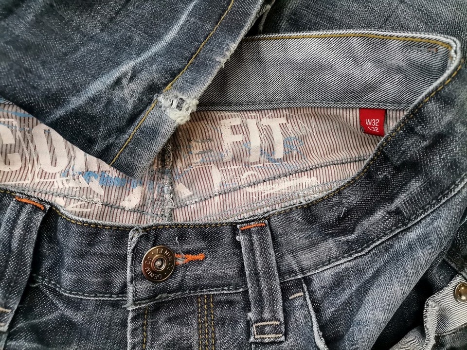 Denim Co. Size W32 L32 Color Granatowy Fabric Bawełna