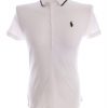 Ralph lauren golf Size L Color Biały Kołnierz Męska Koszula Polo Krótki rękaw Fabric Bawełna 100%