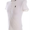 Ralph lauren golf Size L Color Biały Kołnierz Męska Koszula Polo Krótki rękaw Fabric Bawełna 100%