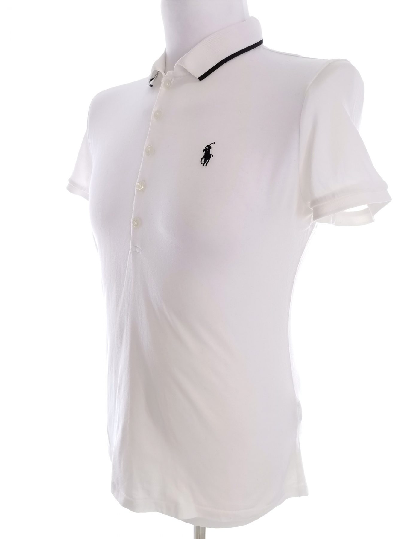 Ralph lauren golf Size L Color Biały Kołnierz Męska Koszula Polo Krótki rękaw Fabric Bawełna 100%