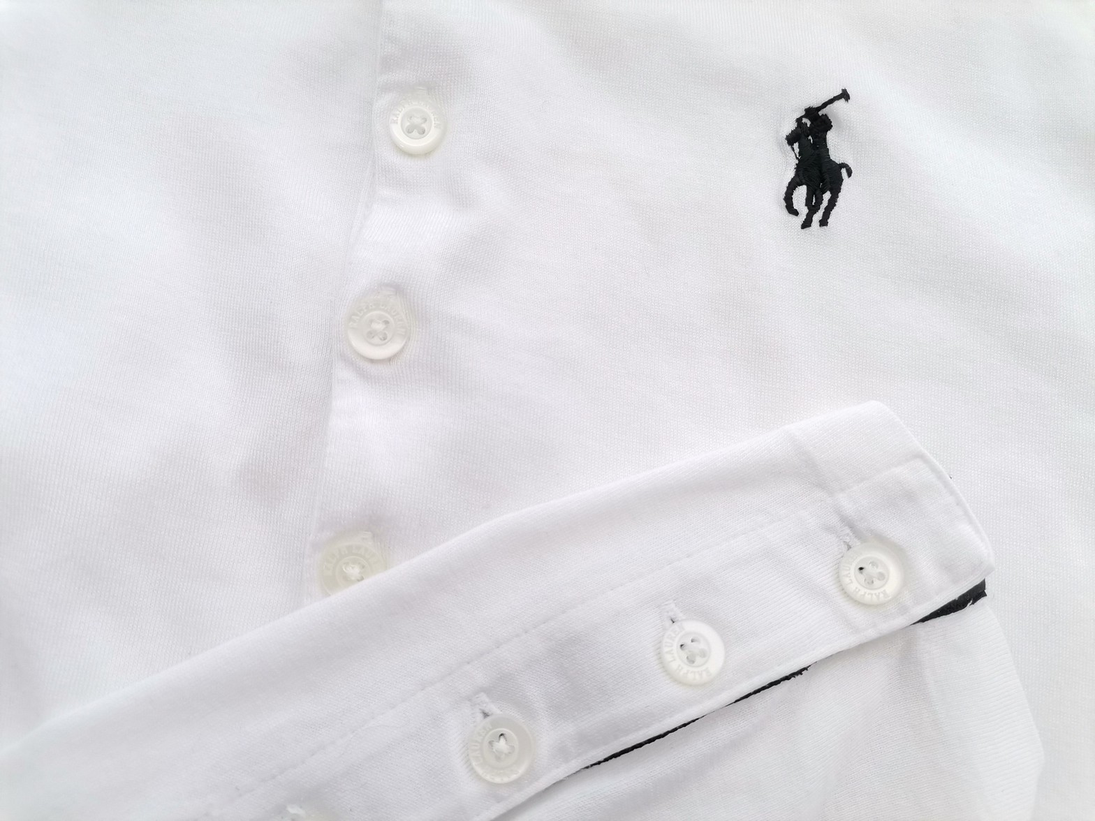 Ralph lauren golf Size L Color Biały Kołnierz Męska Koszula Polo Krótki rękaw Fabric Bawełna 100%