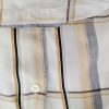 BEN SHERMAN Size 4 (XL) Color Kremowy Krata Kołnierz Męska Koszula Casual Krótki rękaw