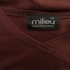 Milieu Size M Color Purpurowy W serek Bluzka Długi rękaw Fabric Wiskoza