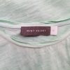 Mint Velvet Size 10 (38) Color Miętowy Okrągły dekolt Bluzka Krótki rękaw Fabric Bawełna