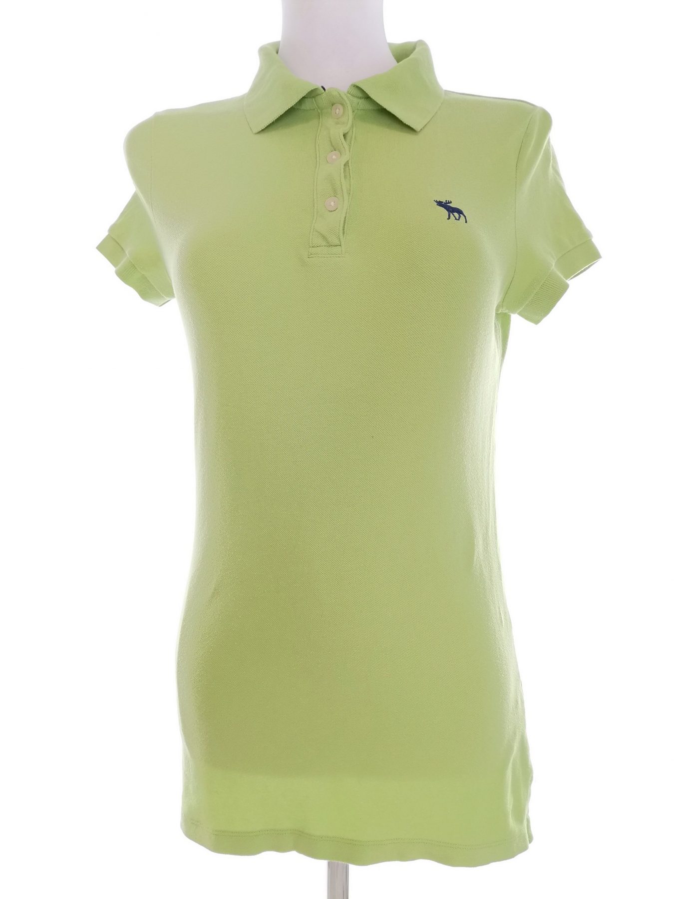 ABERCROMBIE & FITCH Size M Color Zielony Kołnierz Koszulka Polo Krótki rękaw Fabric Bawełna