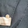 Laura ashley Size 10 (36) Color Niebieski Kołnierz Żakiet z zapięciem Długi rękaw Fabric Len 100%