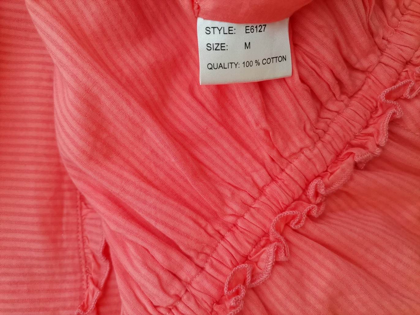 Saint tropez Size M Color Różowy Pasy Odkryte Ramiona Sukienka na Ramiączkach Bezrękawnik Do Kolan Fabric Bawełna 100%