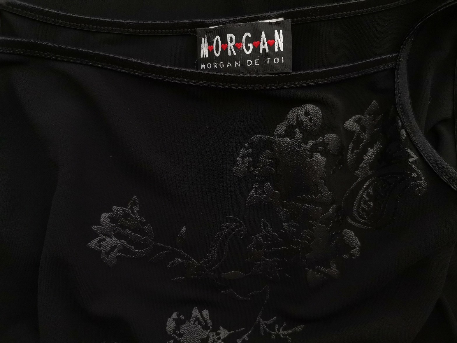 Morgan Size 34/36 Color Czarny Kwadratowy dekolt Sukienka Maxi Bezrękawnik Długa Fabric Wiskoza