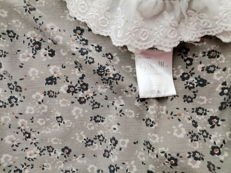 BY TI MO Size M Color Szary Okrągły dekolt Sukienka Sweterkowa Długi rękaw Do Kolan Fabric Bawełna