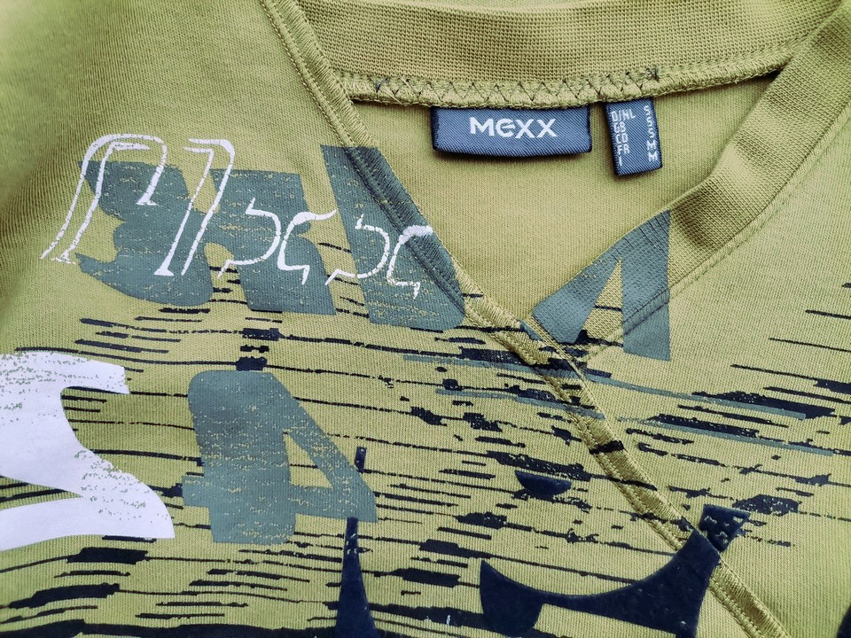 Mexx Size S Color Zielony W serek Bluzka Długi rękaw Fabric Bawełna 100%