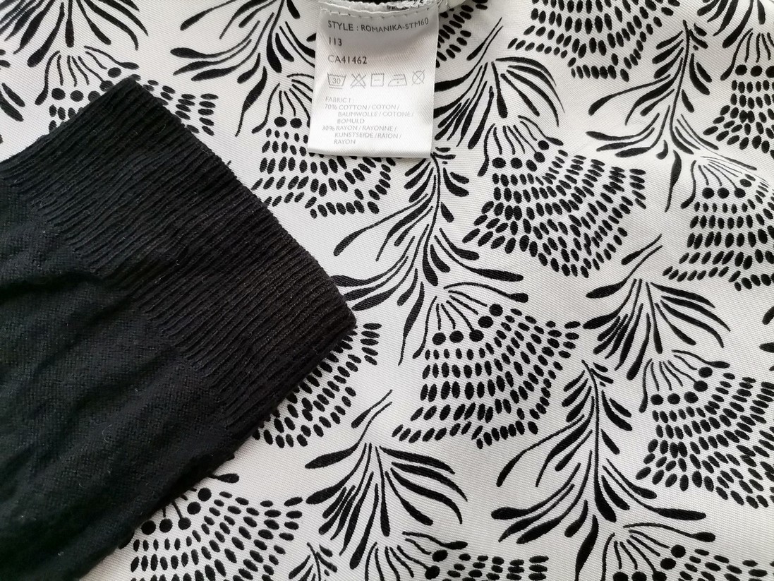 Margit brandt Size L Color Czarny W łódkę Sukienka Sweterkowa Długi rękaw Do Kolan Fabric Bawełna