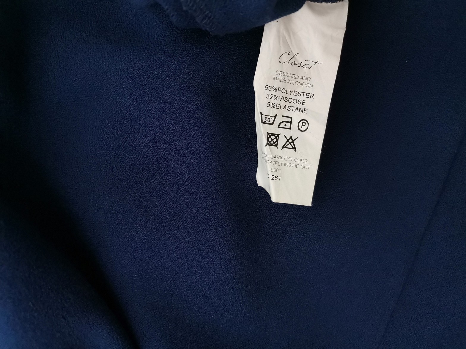 Closet Size 10 (36) Color Granatowy Okrągły dekolt Sukienka Ołówkowa Bezrękawnik Do Kolan