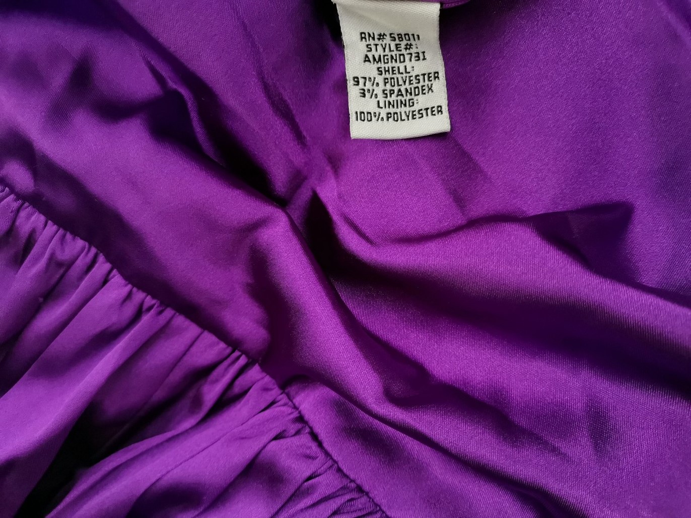 Sangria Size 6 (34) Color Fioletowy Keyhole Crew Neck Suknia Balowa Sukienka Wieczorowa Bezrękawnik Midi