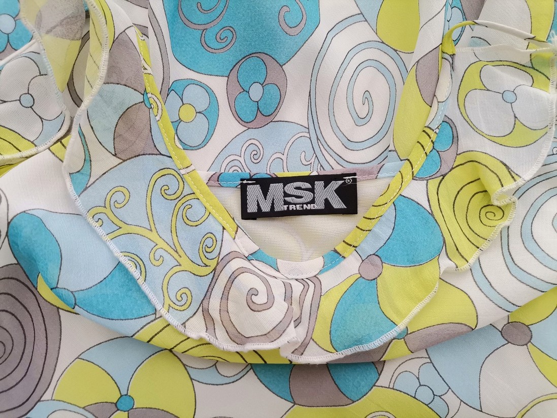 MSK TREND Size 38/40 Color Limonkowa Zieleń Odkryte Ramiona Sukienka Maxi Bezrękawnik Długa