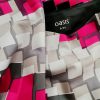 Oasis Size 8 (34) Color Czarny Okrągły dekolt Sukienka Elegancka Bezrękawnik Do Kolan Fabric Bawełna