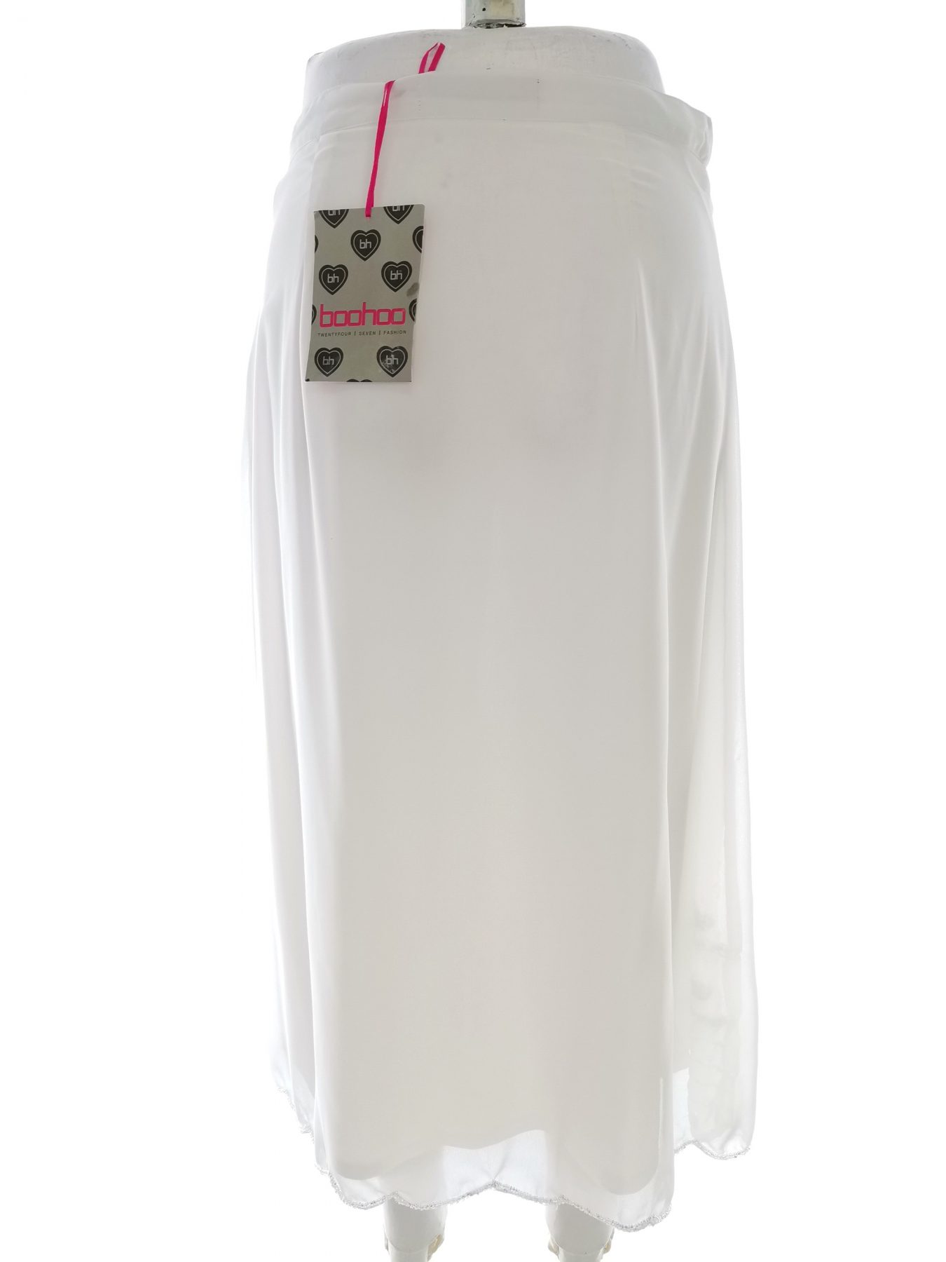 Boohoo Size 8 (36) Color Biały Spódnica Maxi Długa