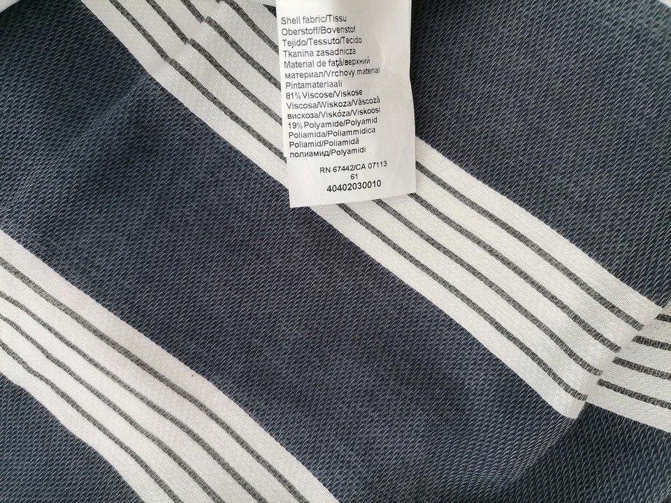 Steilmann Size 36 Color Granatowy Pasy Spódnica Trapezowa Midi Fabric Wiskoza