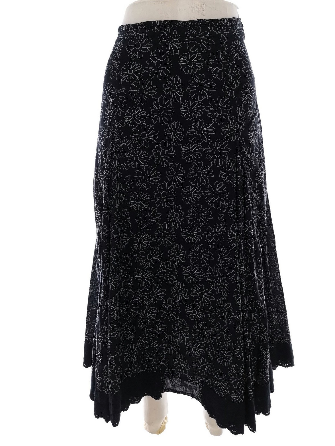 Hobbs London Size 10 (38) Color Granatowy Spódnica Maxi Długa Fabric Bawełna 100%