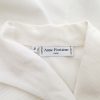 Anne Fontaine Size 2 (38) Color Biały Kołnierz Żakiet na suwak Długi rękaw Fabric Bawełna 100%