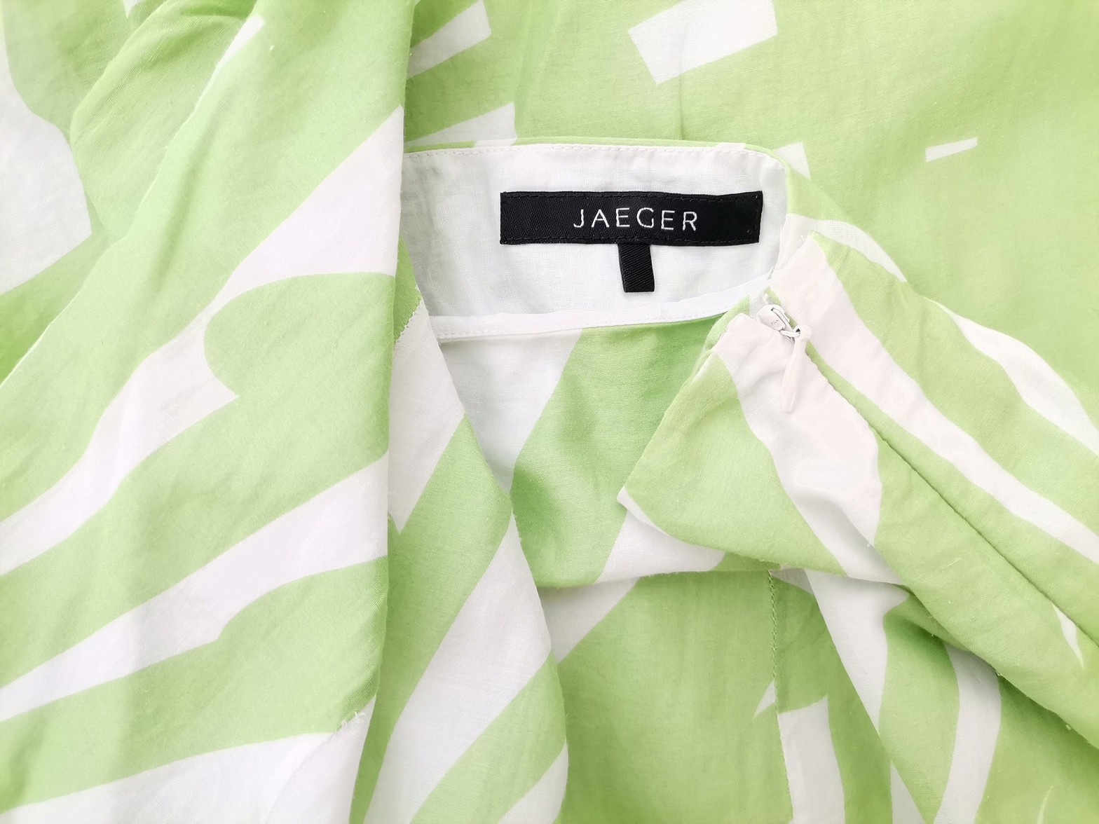 Jaeger Size 12 (40) Color Zielony Spódnica Maxi Długa Fabric Bawełna