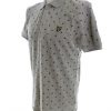 Lyle & Scott Size L Color Szary Kołnierz Męska Koszula Polo Krótki rękaw Fabric Bawełna 100%