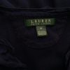 Lauren ralph lauren Size M Color Granatowy W serek Bluzka z guzikami na dekolcie Rękaw 3/4 Fabric Bawełna 100%