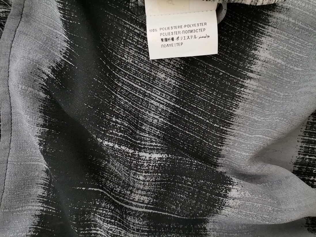 Sisley Size L Color Czarny Pasy W łódkę Bluzka Długi rękaw