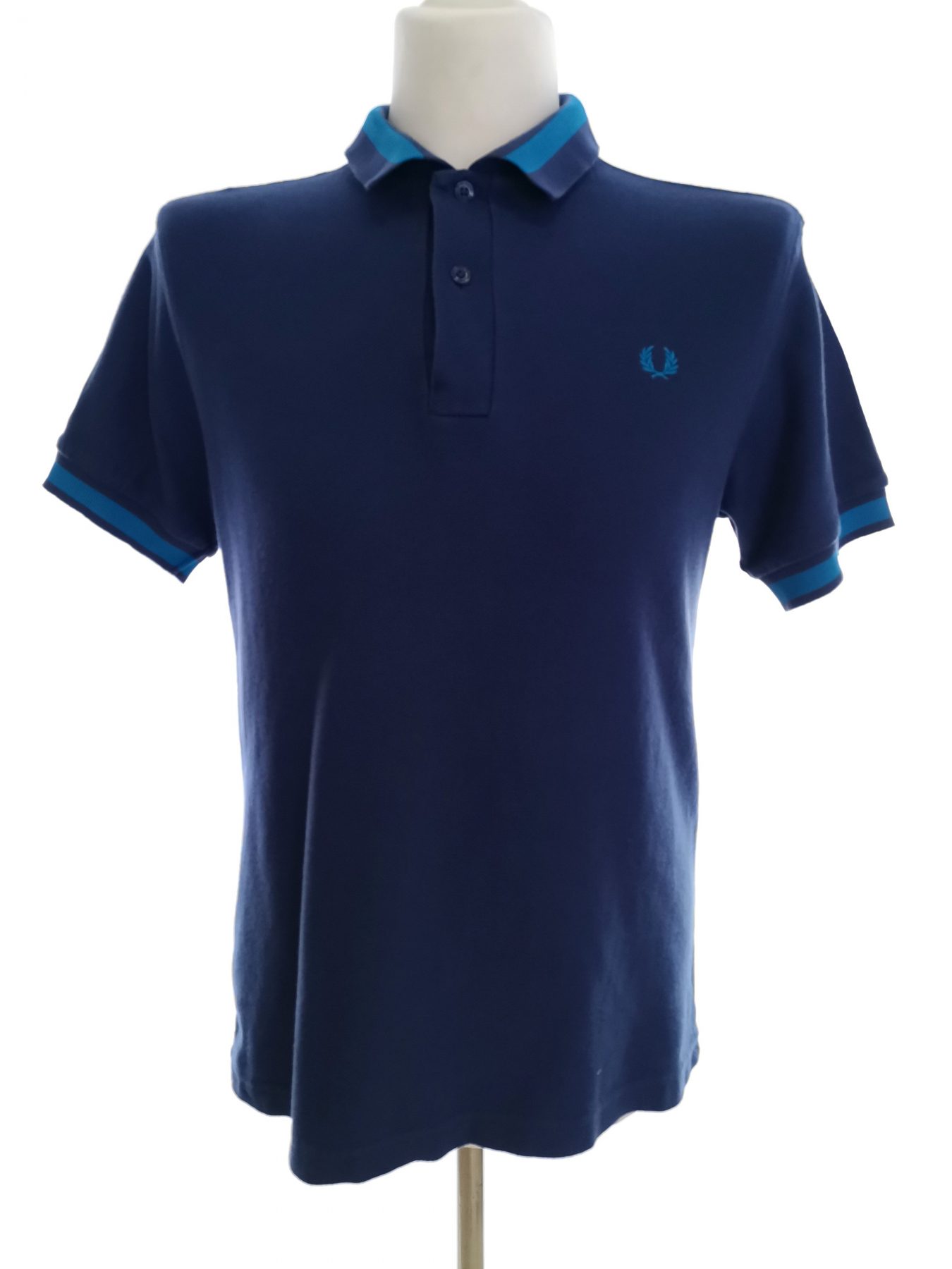 Fred Perry Size M Color Granatowy Kołnierz Męska Koszula Polo Krótki rękaw Fabric Bawełna 100%