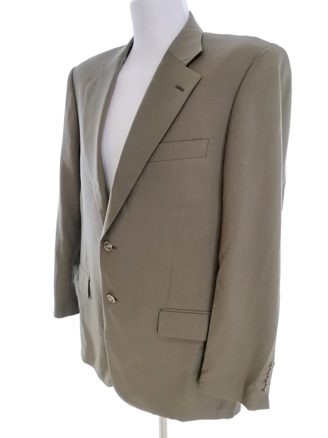 Ted Lapidus Size 52 (XL) Color Khaki Męska Marynarka Długi rękaw Fabric Wełna 100%