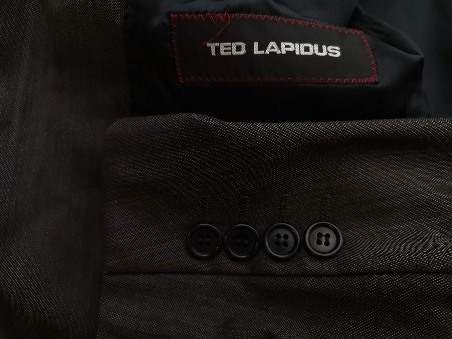 Ted Lapidus Size 56 (XL) Color Szary Męska Marynarka Długi rękaw Fabric Wełna