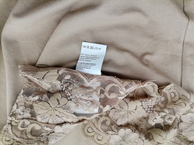 B.YOUNG Size M Color Beżowy Okrągły dekolt Tunika Bluzka Bezrękawnik Fabric Bawełna