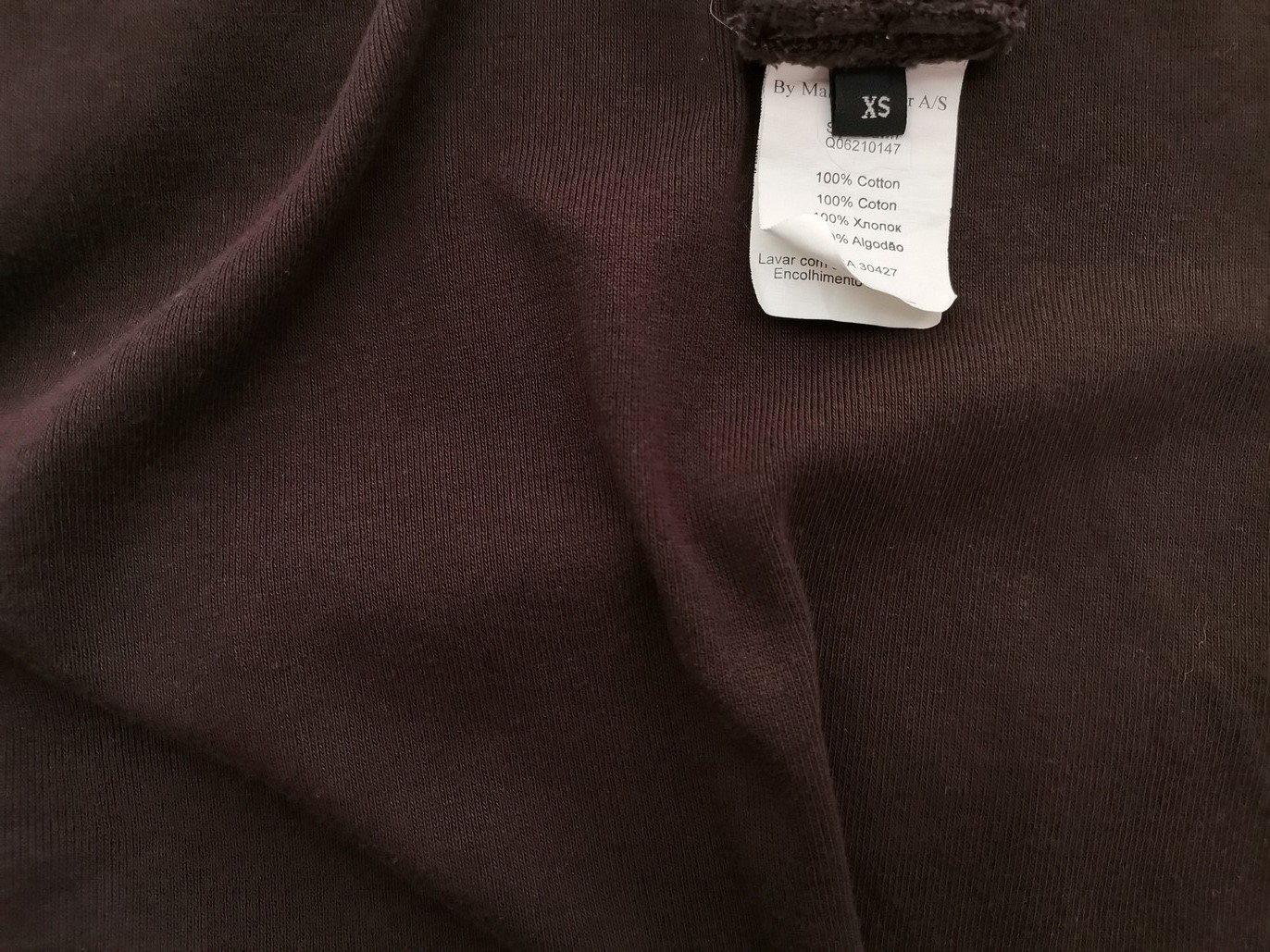 BY MALENE BIRGER Size XS Color Brązowy Dekolt U Tunika Bluzka Bezrękawnik Fabric Bawełna 100%