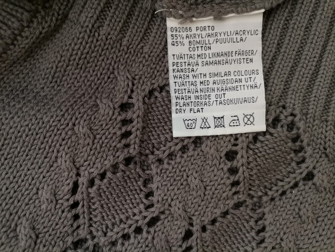 Hillevi Size S Color Szary Kamizelka Kardigan Bezrękawnik Fabric Akryl