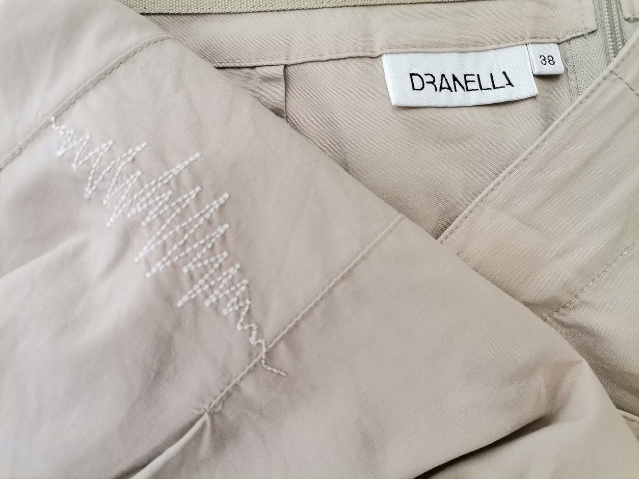 Dranella Size 38 Color Kremowy Spódnica Trapezowa Midi Fabric Bawełna