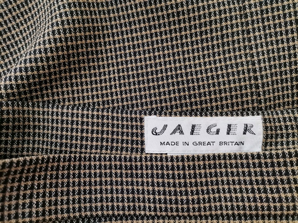 Jaeger Size 34 Color Brązowy Spódnica Prosta i Ołówkowa Do Kolan Fabric Dziewicza Wełna 100%