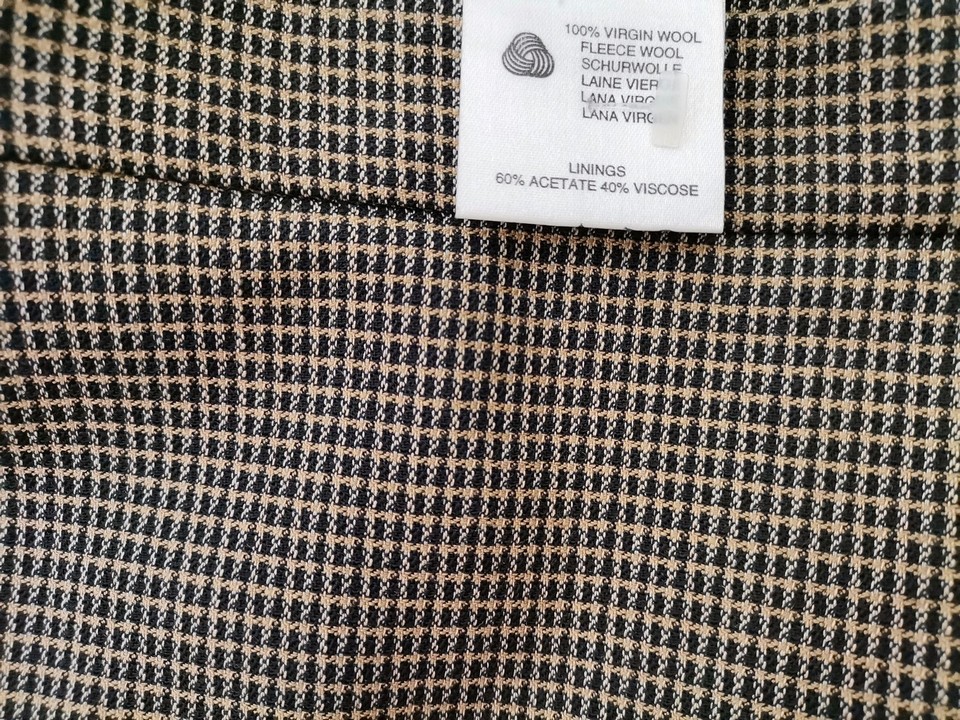 Jaeger Size 34 Color Brązowy Spódnica Prosta i Ołówkowa Do Kolan Fabric Dziewicza Wełna 100%