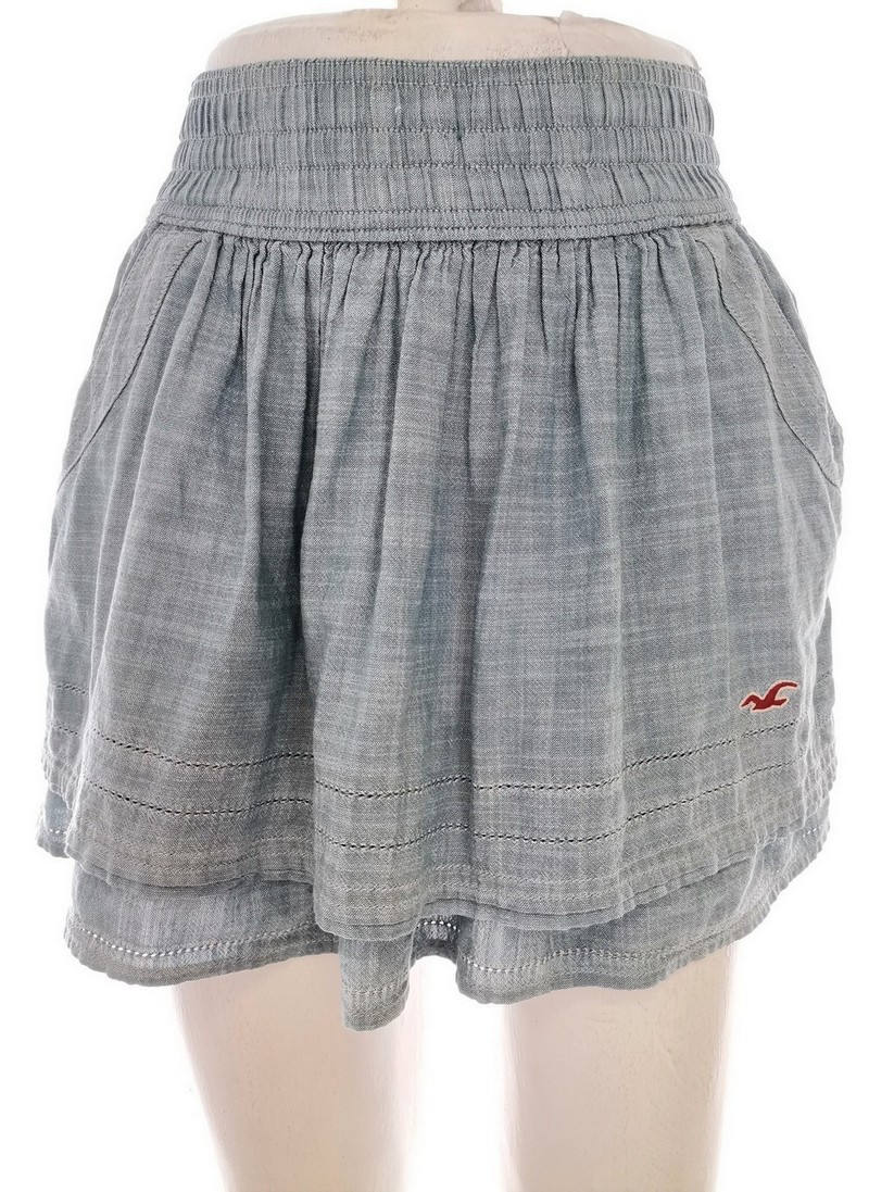 Hollister Size XS Color Niebieski Spódnica Mini Krótka Fabric Bawełna 100%