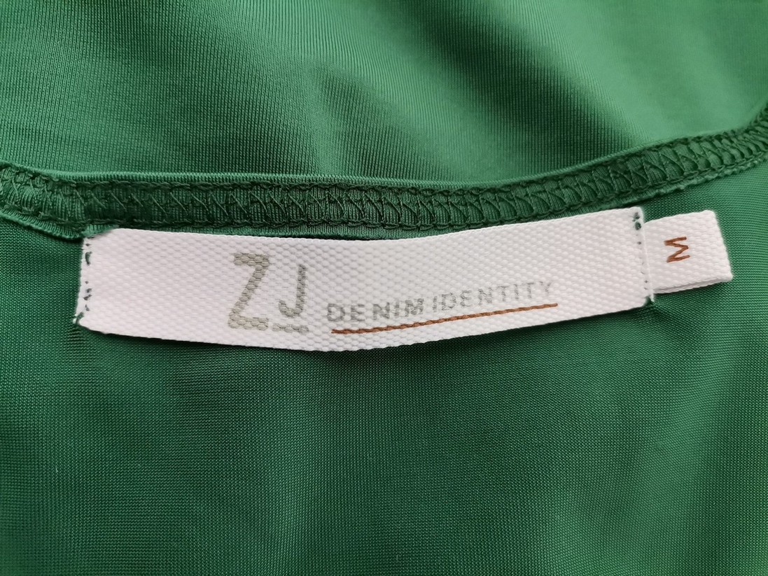 Zj denim Size M Color Zielony W serek Bluzka Kopertowa Bezrękawnik